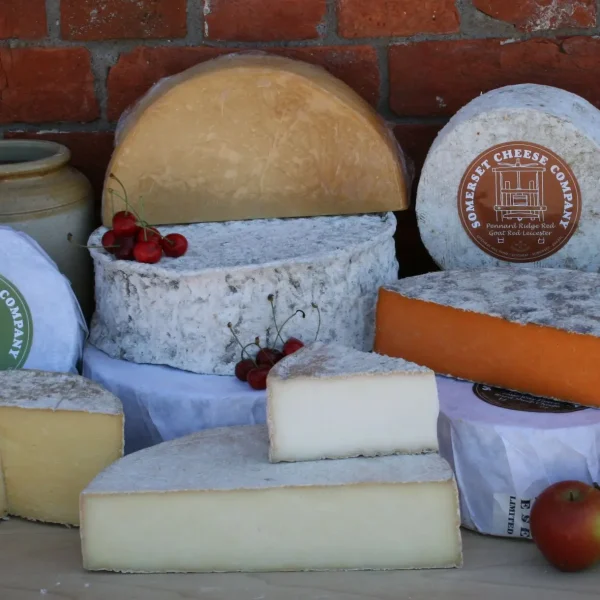 A compilation of cheeses made by the Somerset Cheese Company